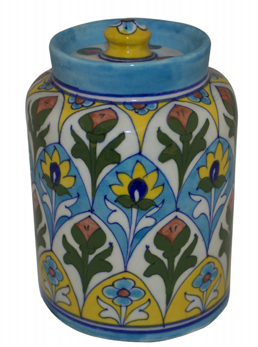ceramic jar blue, the sandalwood room