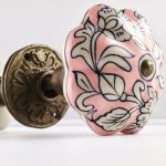 pink ceramic decorative door knob from chic room look book , the sandalwood room
