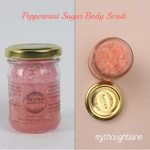 astrea peppermint sugar body scrub
